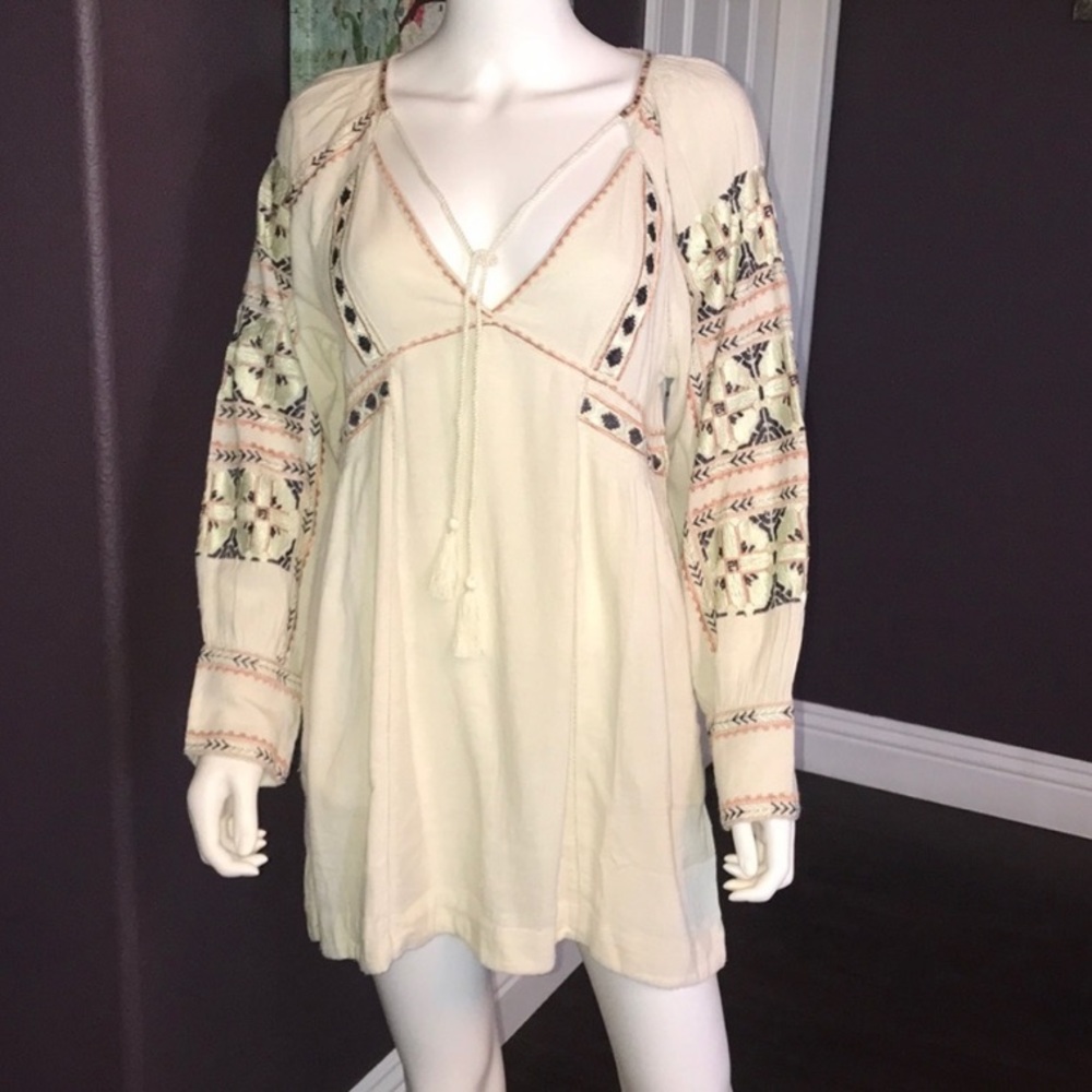 NWT Free People long Sleeve Mini Dress w/  pockets